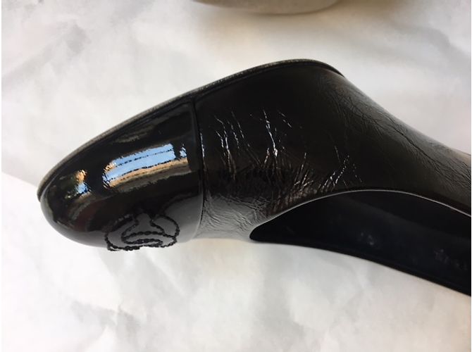 Décolleté Chanel in pelle nera con tacco 8cm Nero - vista 15