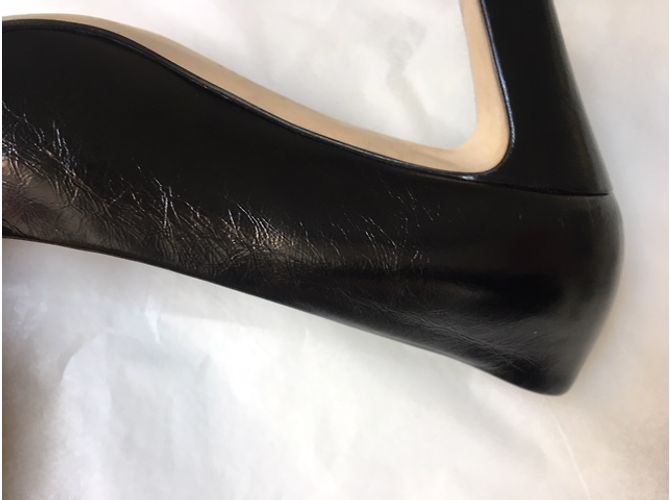 Décolleté Chanel in pelle nera con tacco 8cm Nero - vista 21