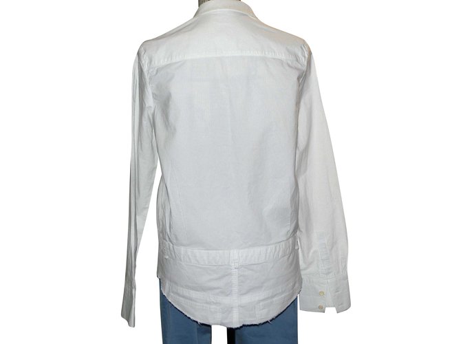Hussein Chalayan Top Bianco Grigio - vista 2