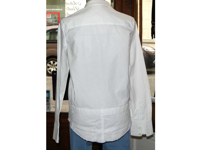 Hussein Chalayan Top Bianco Grigio - vista 4