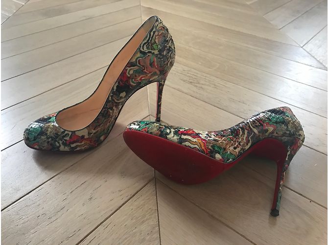 Décolleté Christian Louboutin Fifi Python Stampa python - vista 3