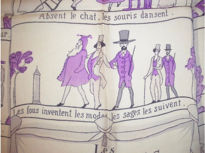 Hermès Les PROVERBES sont la SAGESSA delle NATIONS d'après Granville Multicolore - vista 11