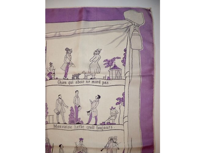 Hermès Les PROVERBES sont la SAGESSA delle NATIONS d'après Granville Multicolore - vista 4
