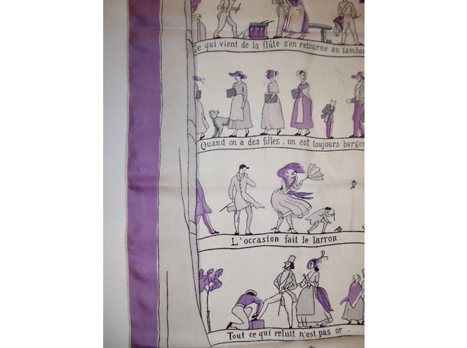 Hermès Les PROVERBES sont la SAGESSA delle NATIONS d'après Granville Multicolore - vista 5