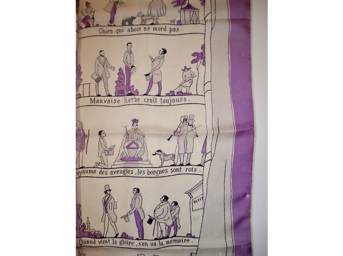 Hermès Les PROVERBES sont la SAGESSA delle NATIONS d'après Granville Multicolore - vista 7