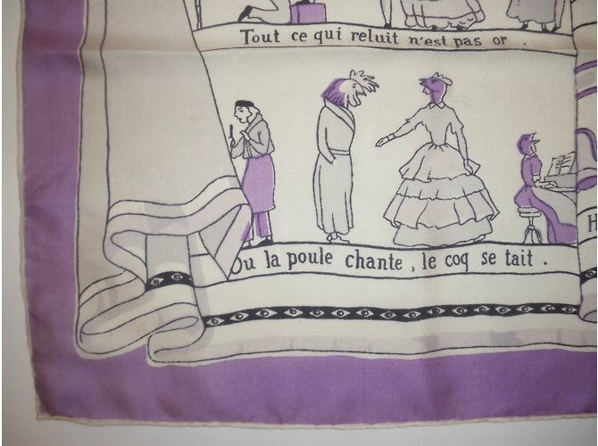 Hermès Les PROVERBES sont la SAGESSA delle NATIONS d'après Granville Multicolore - vista 8