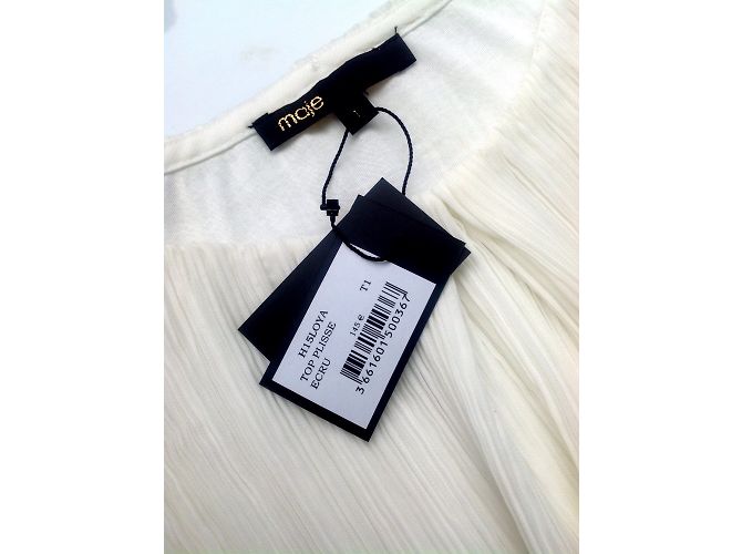 Top blanco plisado Maje Talla 1 - vista 3