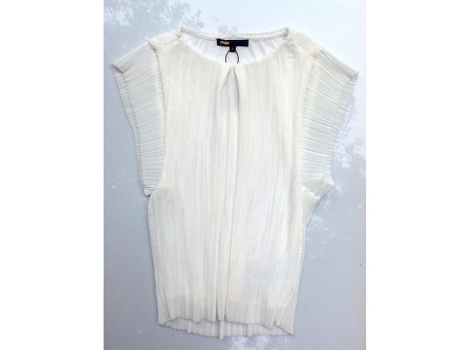 Top blanco plisado Maje Talla 1 - vista 5