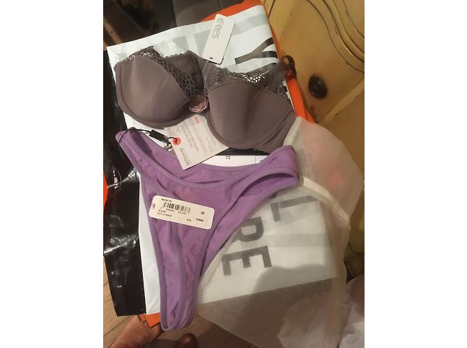 Set Reggiseno e Perizoma Eres Viola Poliammide Porpora - vista 7