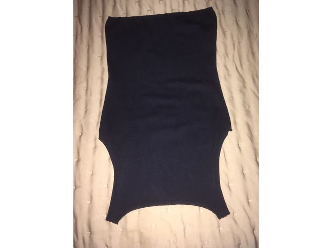 Top Parosh in seta e cashmere blu navy XS - vista 5