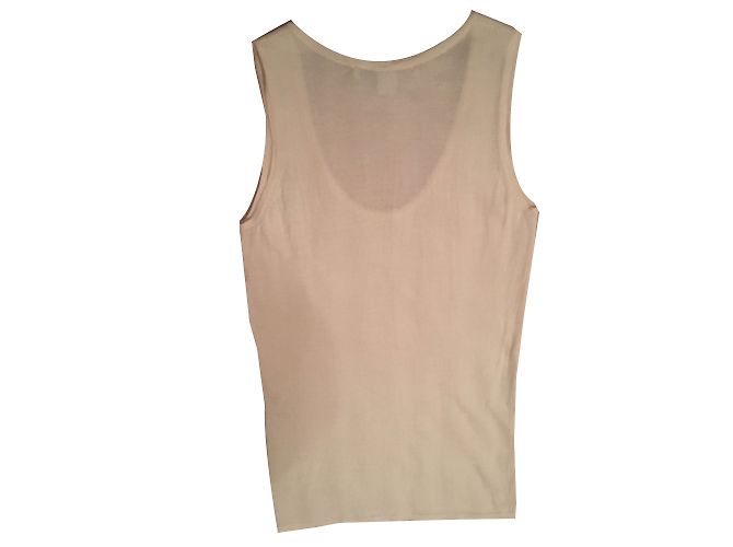 Autre Marque Top in seta e cashmere color eggshell XS Bianco sporco - vista 2