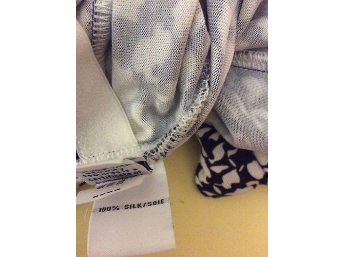Diane Von Furstenberg Seidenkleid drapierte Jersey Schwarz Weiß - Ansicht 7