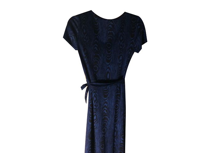Diane Von Furstenberg Kleid aus blauer Seide - Ansicht 2