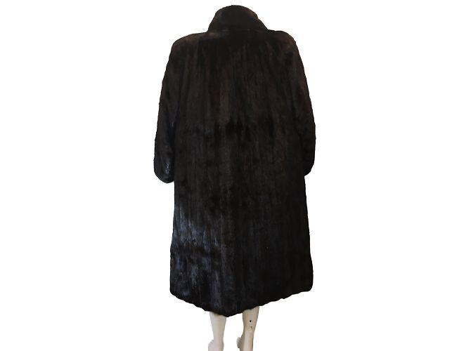 Abrigo de visón inconnue marrón oscuro - vista 4
