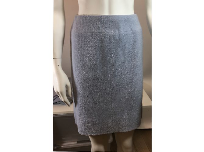 Chanel Rockanzug Blau Wolle Nylon 36FR - Ansicht 13
