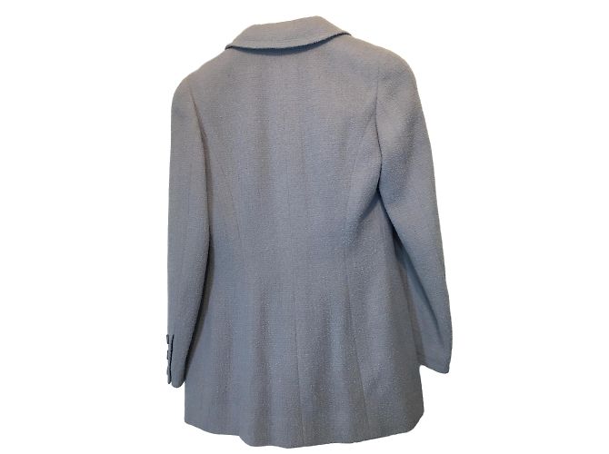 Chanel Rockanzug Blau Wolle Nylon 36FR - Ansicht 5