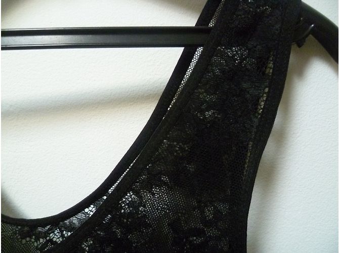 Autre Marque Body in pizzo nero - vista 6