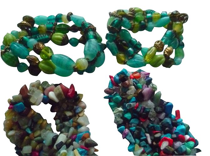 Autre Marque Set aus 4 LBMDJ Perlenarmbändern mehrfarbig Mehrfarben - Ansicht 2