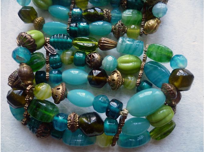 Autre Marque Set aus 4 LBMDJ Perlenarmbändern mehrfarbig Mehrfarben - Ansicht 7