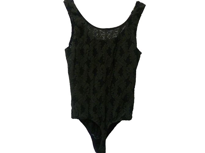 Body negro sin tirantes Wolford con efecto de hojas en relieve - vista 2