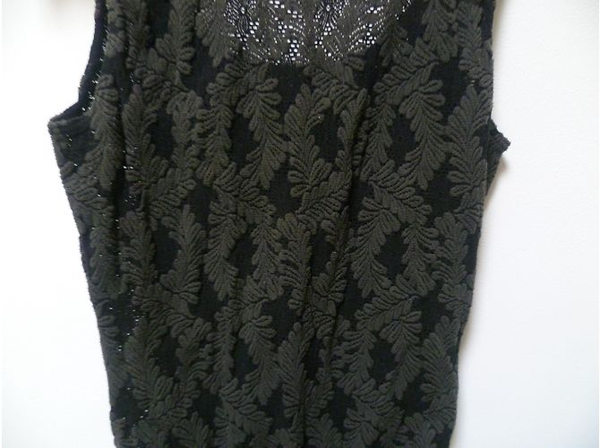Body negro sin tirantes Wolford con efecto de hojas en relieve - vista 5