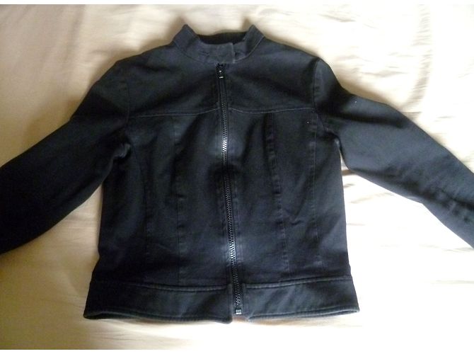 Autre Marque Chaqueta negra de algodón con cuello mao Negro - vista 5