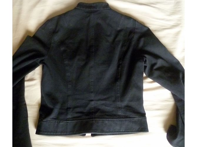 Autre Marque Chaqueta negra de algodón con cuello mao Negro - vista 6