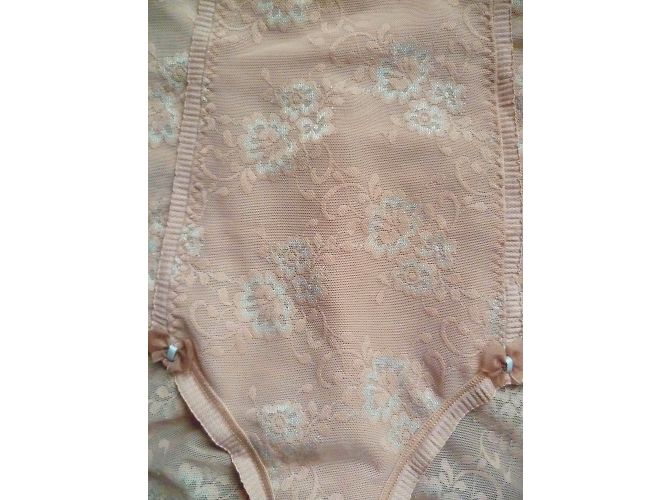Autre Marque Braga Ventre Plano de Talle Alto Encaje Rosa Beige Carne - vista 12
