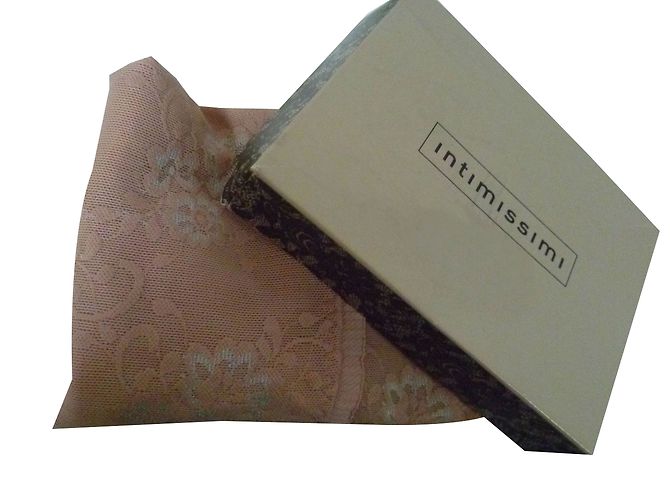Autre Marque Braga Ventre Plano de Talle Alto Encaje Rosa Beige Carne - vista 2