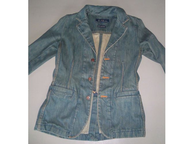 Autre Marque Earl Jeans Jeansjacke Blau Baumwolle Größe S - Ansicht 3