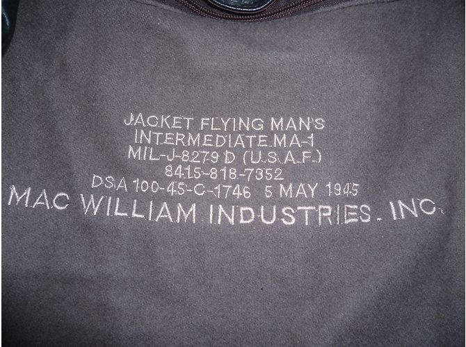 Autre Marque American Squadron Mac William Leder Bomberjacke Dunkelbraun - Ansicht 7