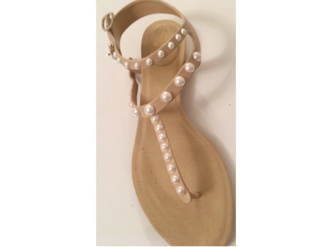 tan chanel sandals