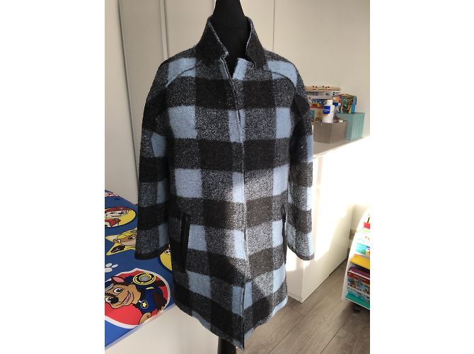 Autre Marque Benetton Abrigo Clásico Azul de Lana Talla 38 - vista 3