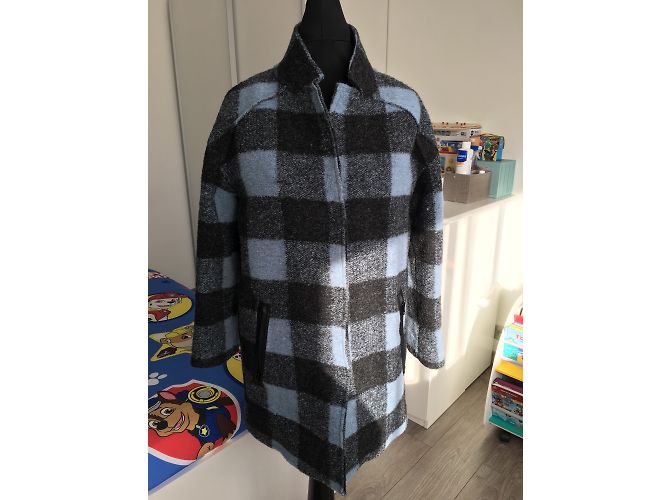 Autre Marque Benetton Abrigo Clásico Azul de Lana Talla 38 - vista 4