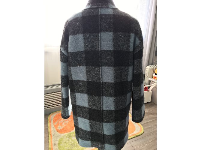 Autre Marque Benetton Abrigo Clásico Azul de Lana Talla 38 - vista 6