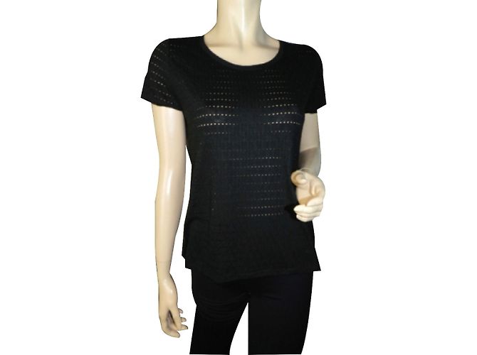 Autre Marque Conjunto Amazon de Chaleco y Camiseta de algodón negro calado - vista 2