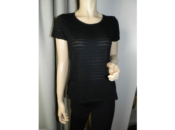 Autre Marque Conjunto Amazon de Chaleco y Camiseta de algodón negro calado - vista 3