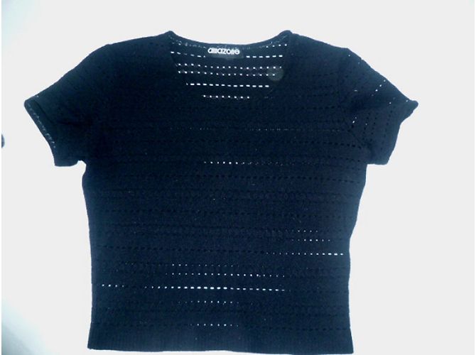 Autre Marque Conjunto Amazon de Chaleco y Camiseta de algodón negro calado - vista 5