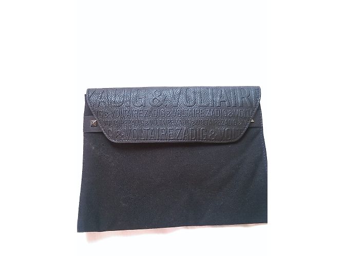 Bolso de solapa Zadig & Voltaire algodón negro - vista 2