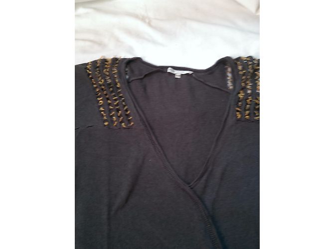 Vestido Maje Bigot gris de seda y lino Talla M - vista 5
