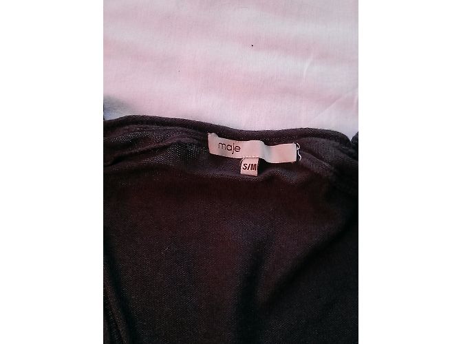Vestido Maje Bigot gris de seda y lino Talla M - vista 7