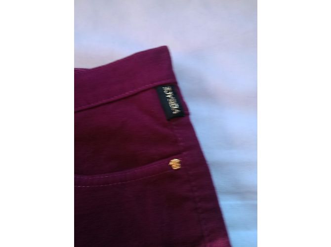 Versace Samthose Aubergine Hohe Taille - Ansicht 5