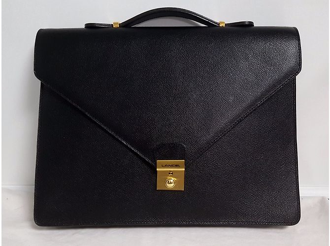 Cartella Lancel in pelle nera Nero - vista 3