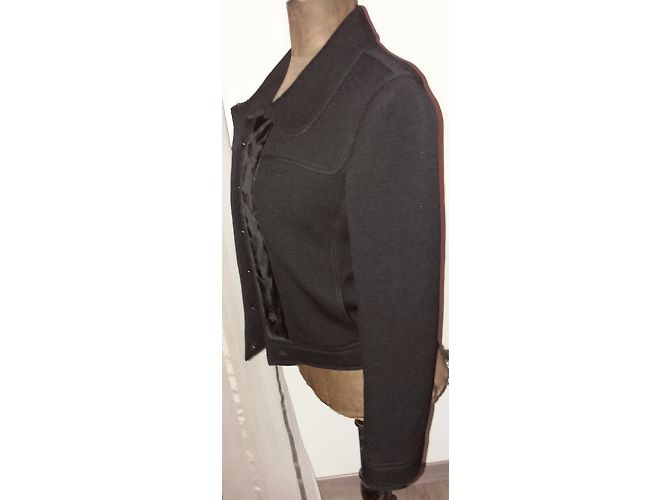 Prada Black Wool Biker Jacket - view 4