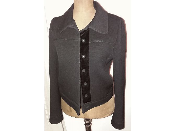 Prada Black Wool Biker Jacket - view 5