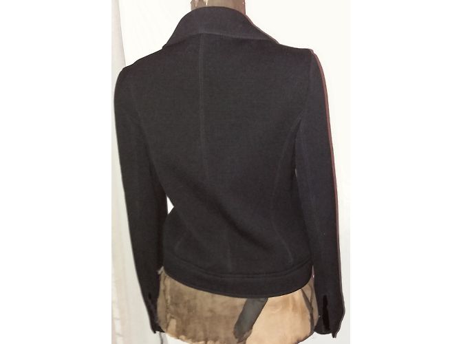 Prada Black Wool Biker Jacket - view 6