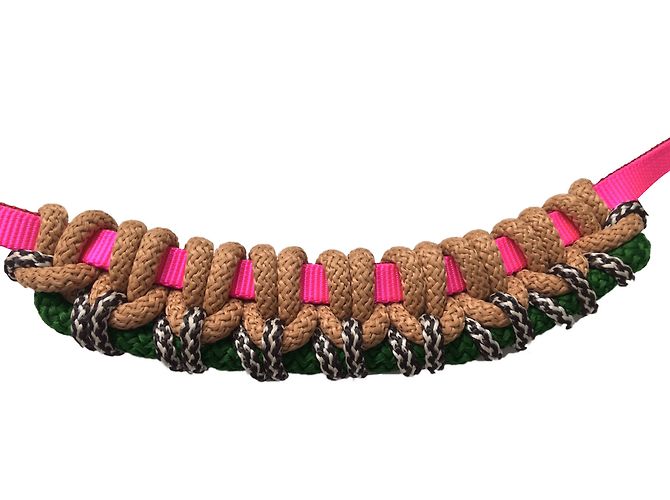 Autre Marque Collana reversibile Claudia Savelli nastro fucsia e rosso Multicolore - vista 2