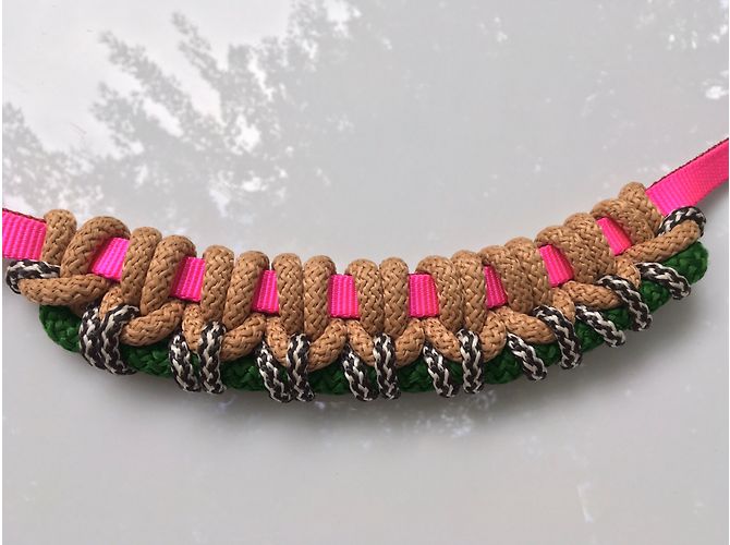 Autre Marque Collana reversibile Claudia Savelli nastro fucsia e rosso Multicolore - vista 4