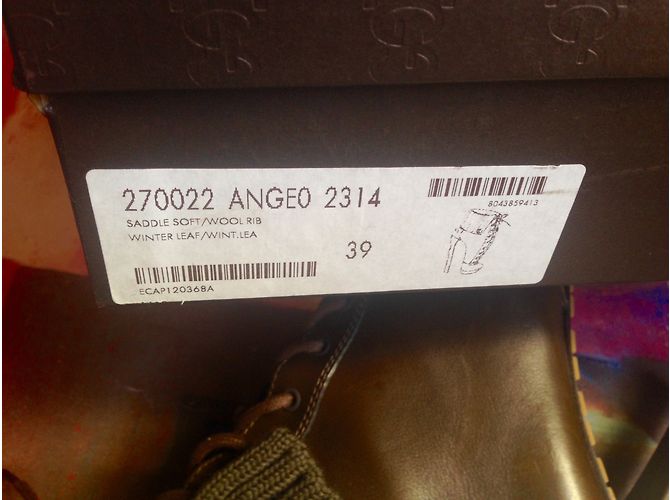 Botines Gucci Sadle Soft Wool RIB Winter Leaf Khaki Caqui - vista 12