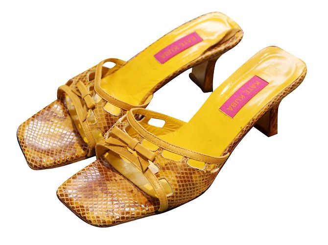 Autre Marque Sandali Kate Kuba in pelle gialli Giallo - vista 2